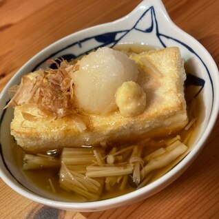 揚げ出し豆腐　キノコあんかけ